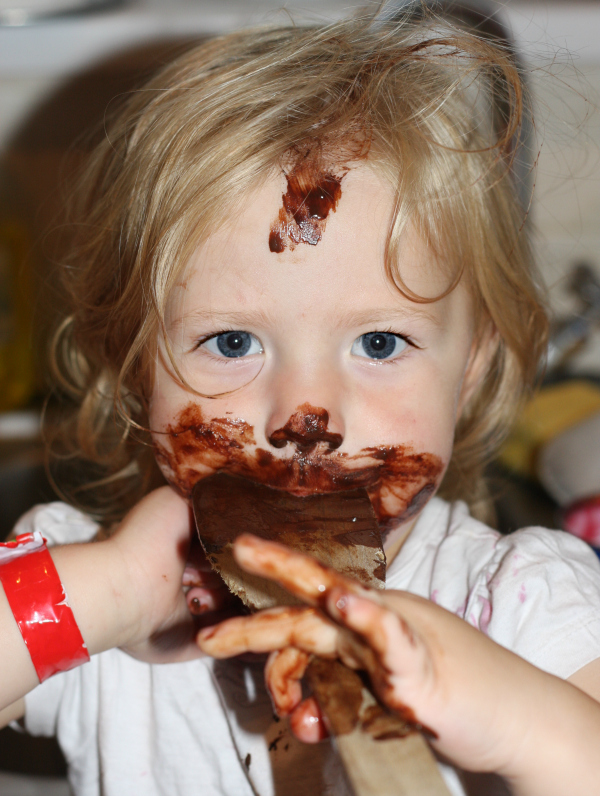 Amy tries Mummy's trifle saturday is caption day