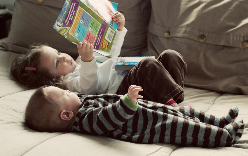 reading with little ones, help kids develop healthy habits
