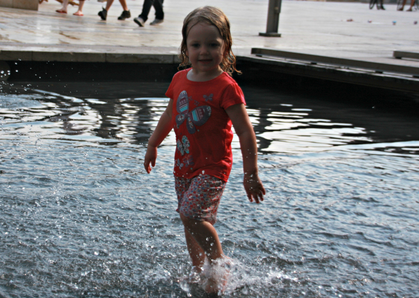 Sophie splashing about at @Bristol
