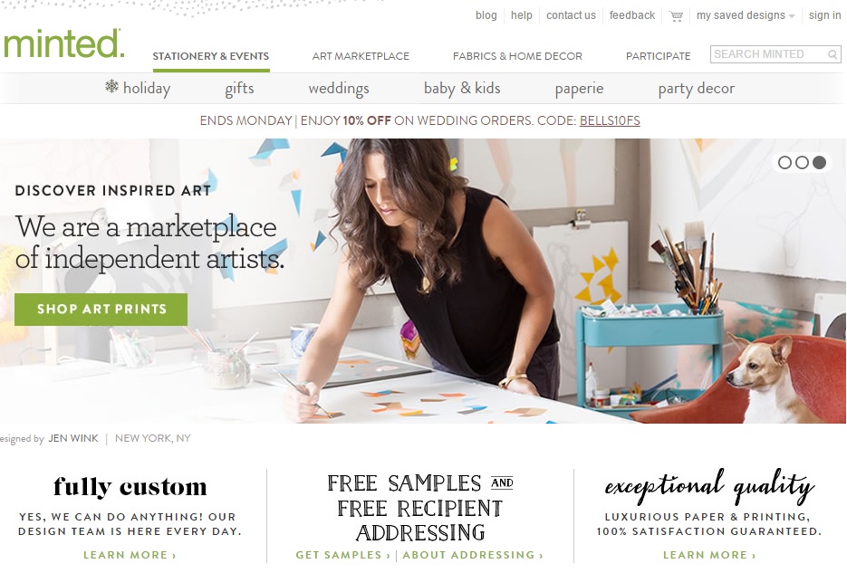 minted.com website