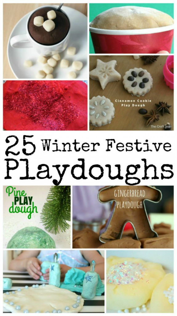 winter and festive play doh recipes, play doh recipes for winter